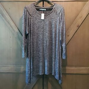 Maurices space dye top with zippers